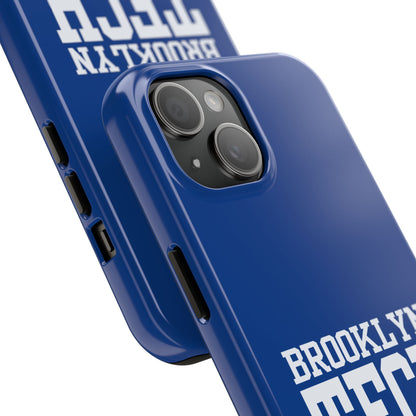 Brooklyn Tech Class Of 1985 Tough Phone Case - Navy-Blue With White Graphics