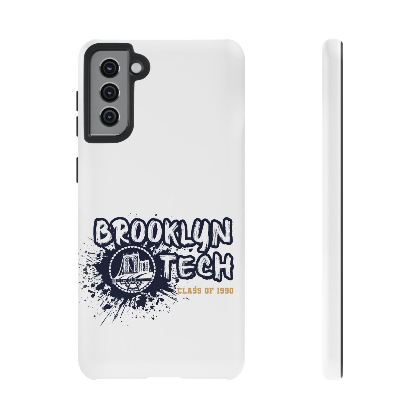 Class Of 1990 Commemorative Tough Cases - Apple & Samsung Only - Gold Font On White Background