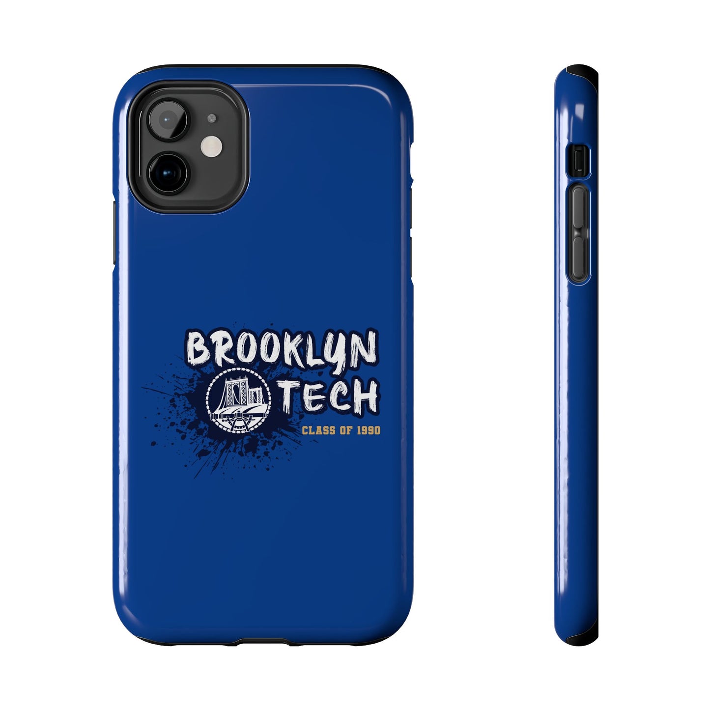 Class Of 1990 Commemorative Tough Phone Cases - Gold Font With Dark Blue Background