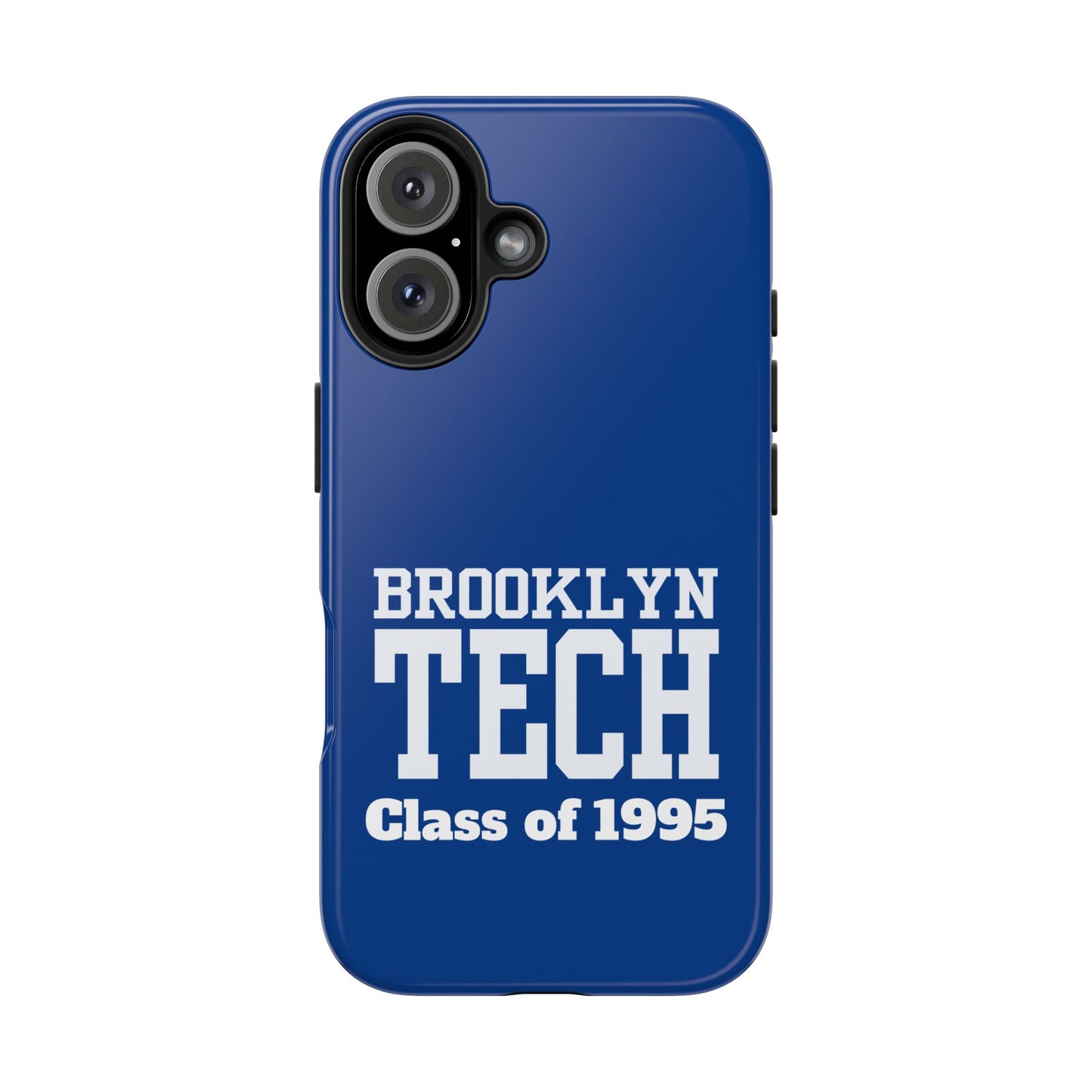 Brooklyn Tech Class of 1995 Tough Phone Case - Blue with white graphics