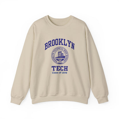 Brooklyn Tech Classic Logo - Men's Heavy Blend™ Crewneck Sweatshirt - Class of 2018