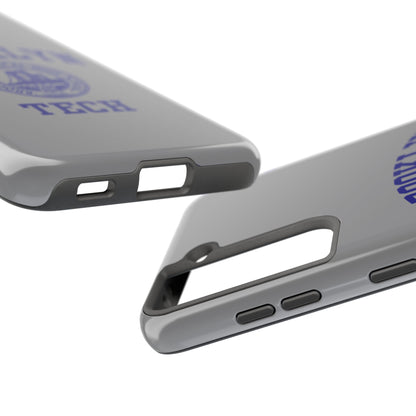 Brooklyn Tech Classic Logo - Tough Phone Case - Grey with Navy-Blue graphics