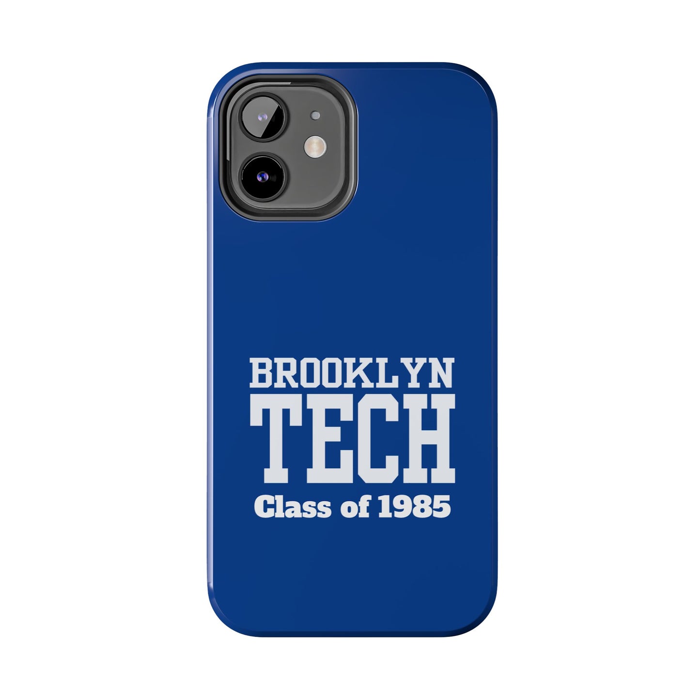 Brooklyn Tech Class Of 1985 Tough Phone Case - Navy-Blue With White Graphics