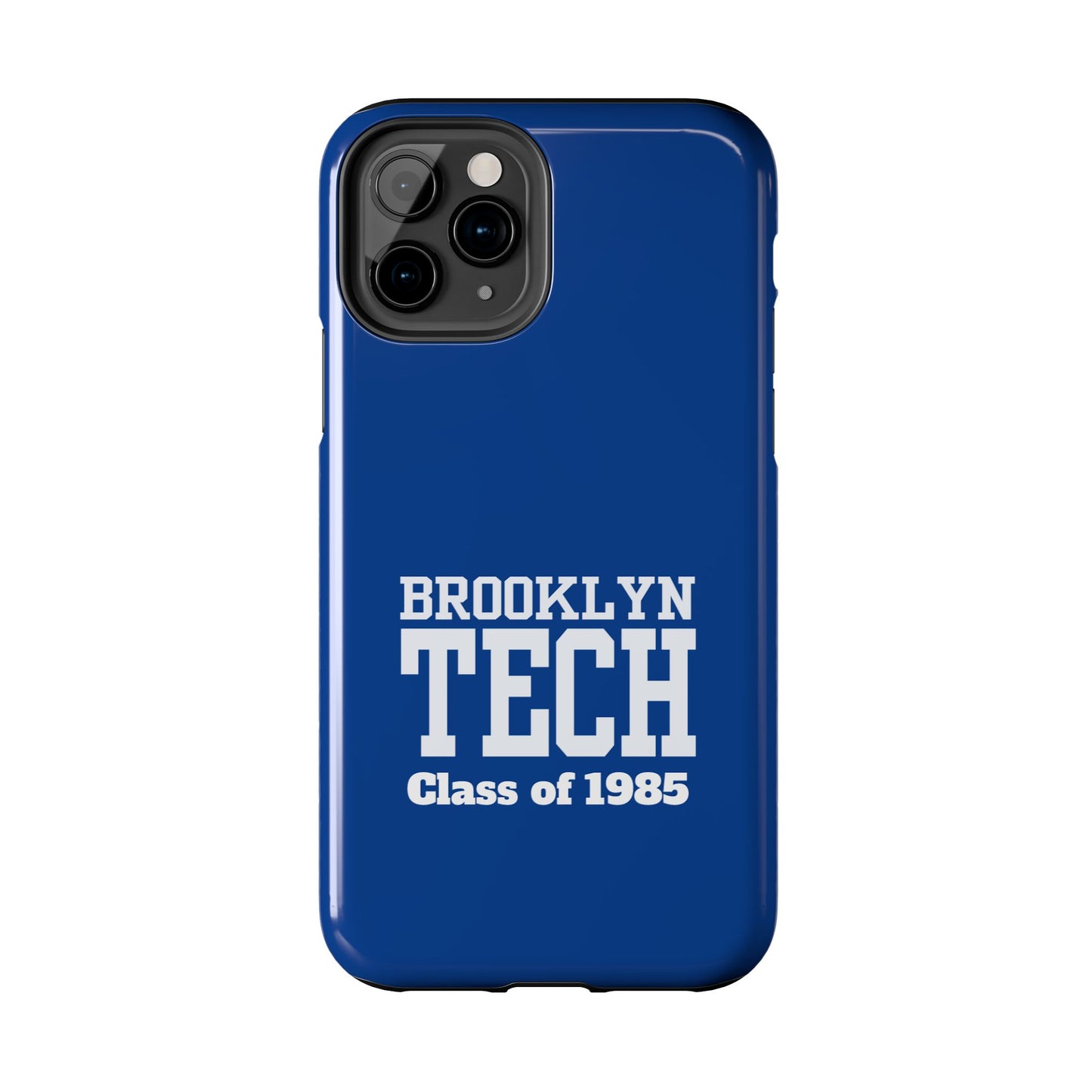 Brooklyn Tech Class Of 1985 Tough Phone Case - Navy-Blue With White Graphics
