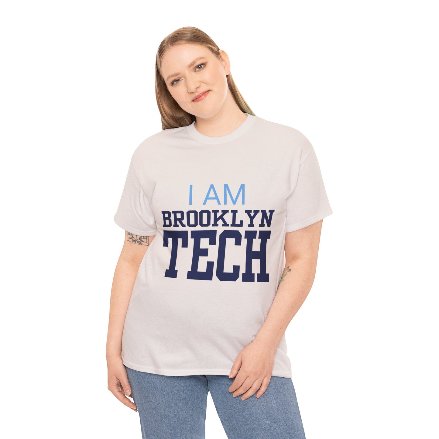 I Am Brooklyn Tech - Classic Font - Men's Heavy Cotton T-Shirt