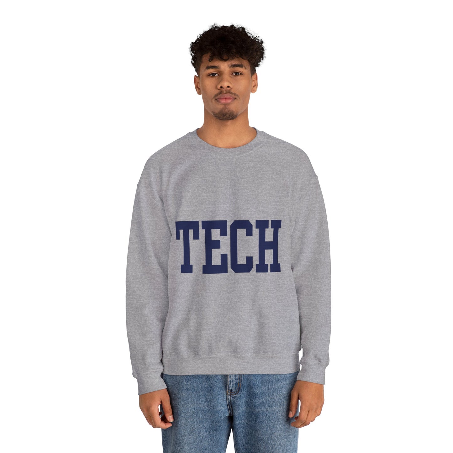 Tech - Classic Font - Men's Heavy Blend Crewneck Sweatshirt