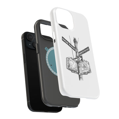 Dekalb Ave & Brooklyn Tech Pl - Impact-Resistant Phone Cases - White