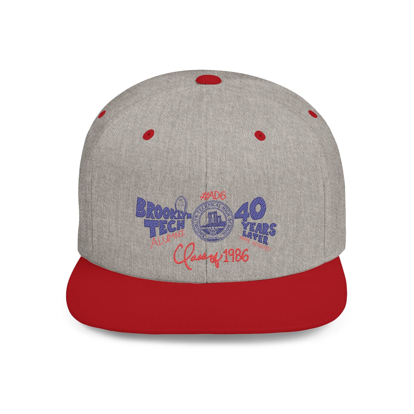 Class of 1986 40th Reunion Flat Bill Snapback - Navy logo