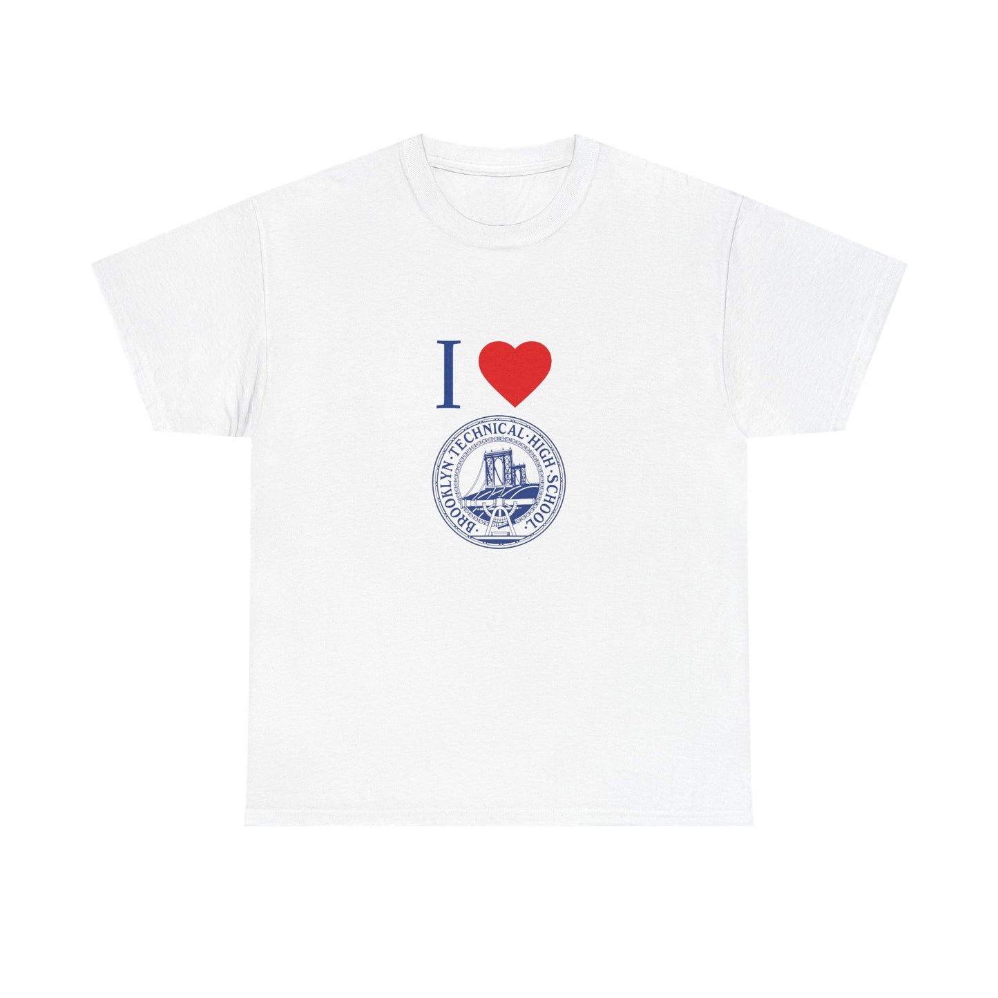 Boutique - I Love Brooklyn Tech Unisex Heavy Cotton T-shirt (Classic Logo)