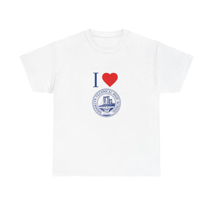 Boutique - I Love Brooklyn Tech Unisex Heavy Cotton T-shirt (Classic Logo)