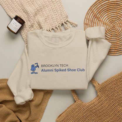 Brooklyn Tech Alumni Spiked Shoe Club Crewneck Sweatshirt - Rectangular Logo