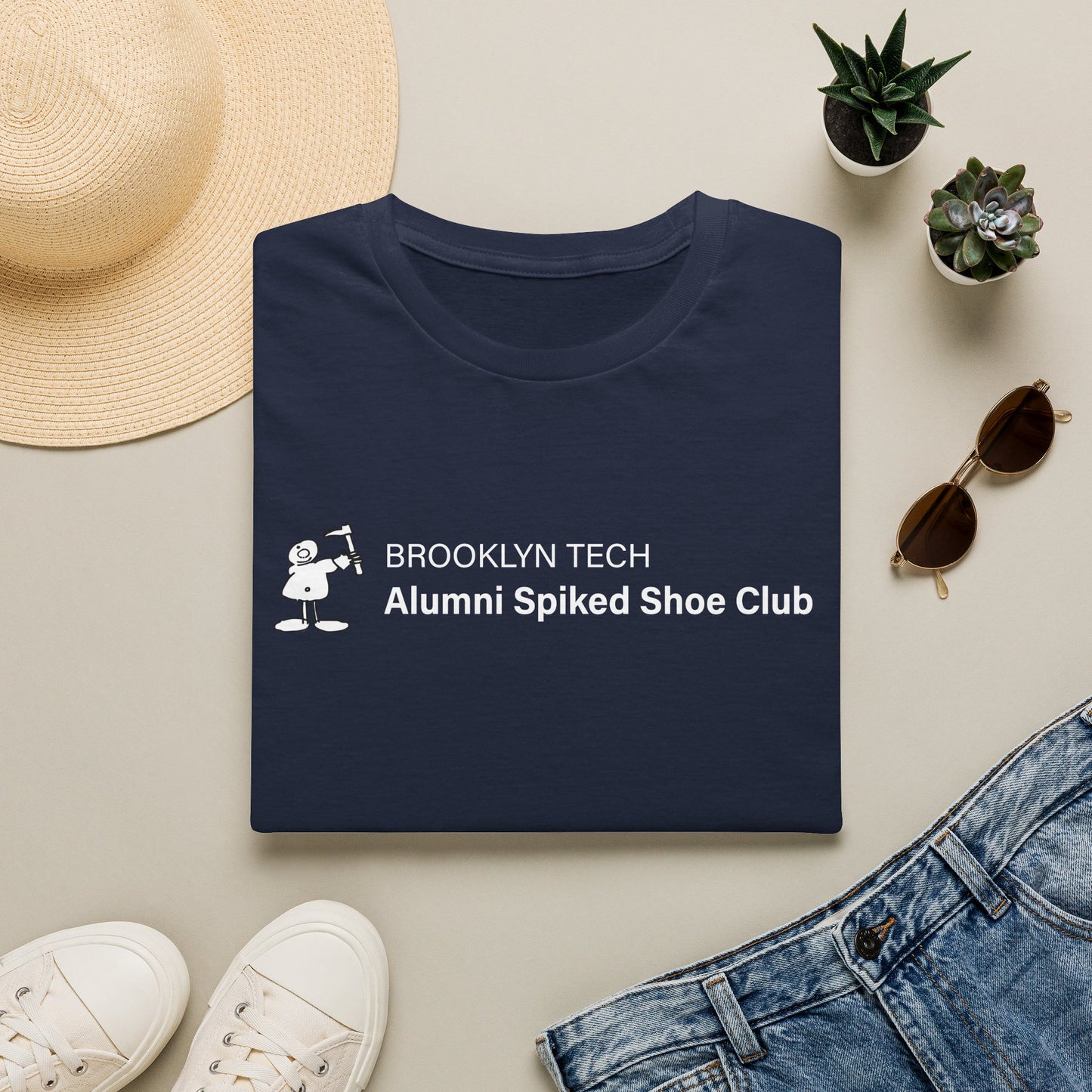 Brooklyn Tech Alumni Spiked Shoe Club Softstyle T-Shirt - Rectangular Logo