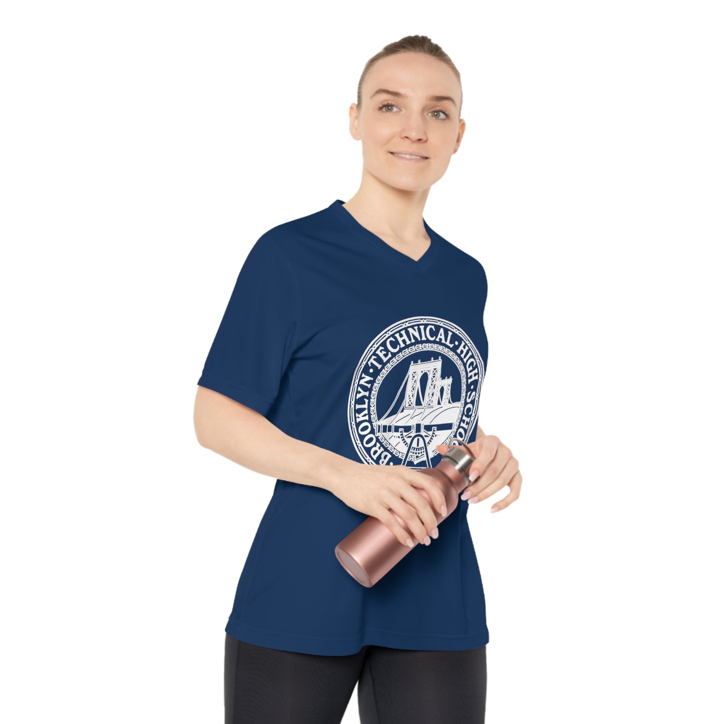 Classic Tech Logo - Ladies Performance V-Neck T-Shirt