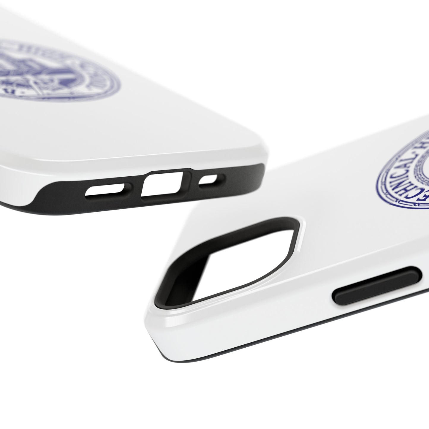 Classic Tech Seal - Impact-Resistant Phone Cases - Iphone Or Samsung - White