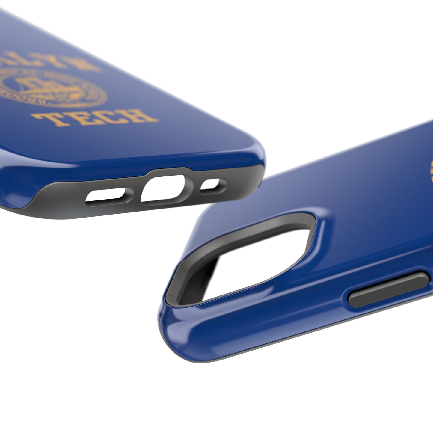 Brooklyn Tech Classic Logo - Impact-Resistant Phone Cases - Iphone Or Samsung - Navy With Gold Graphic
