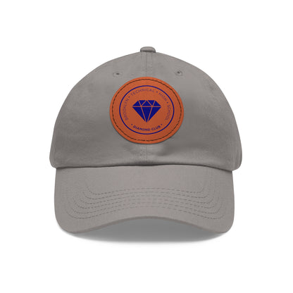 Diamond Club Logo - Hat With Circular Leather Patch - Navy