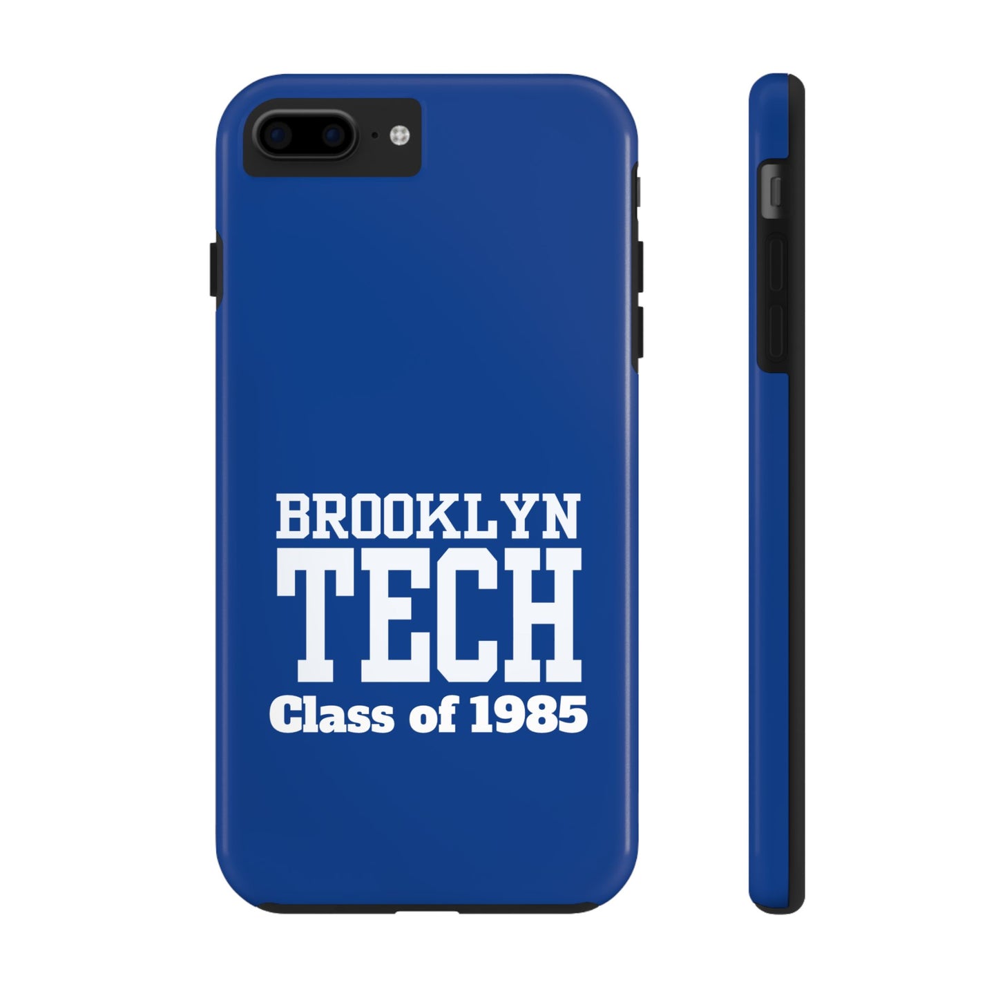 Brooklyn Tech Class Of 1985 Tough Phone Case - Navy-Blue With White Graphics
