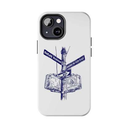 Dekalb Ave & Brooklyn Tech Place - Tough Phone Cases - White