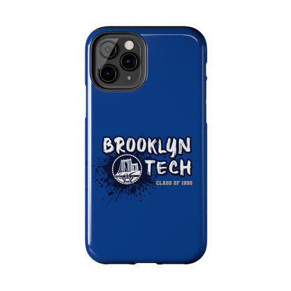 Class Of 1990 Commemorative Tough Phone Cases - Gold Font With Dark Blue Background