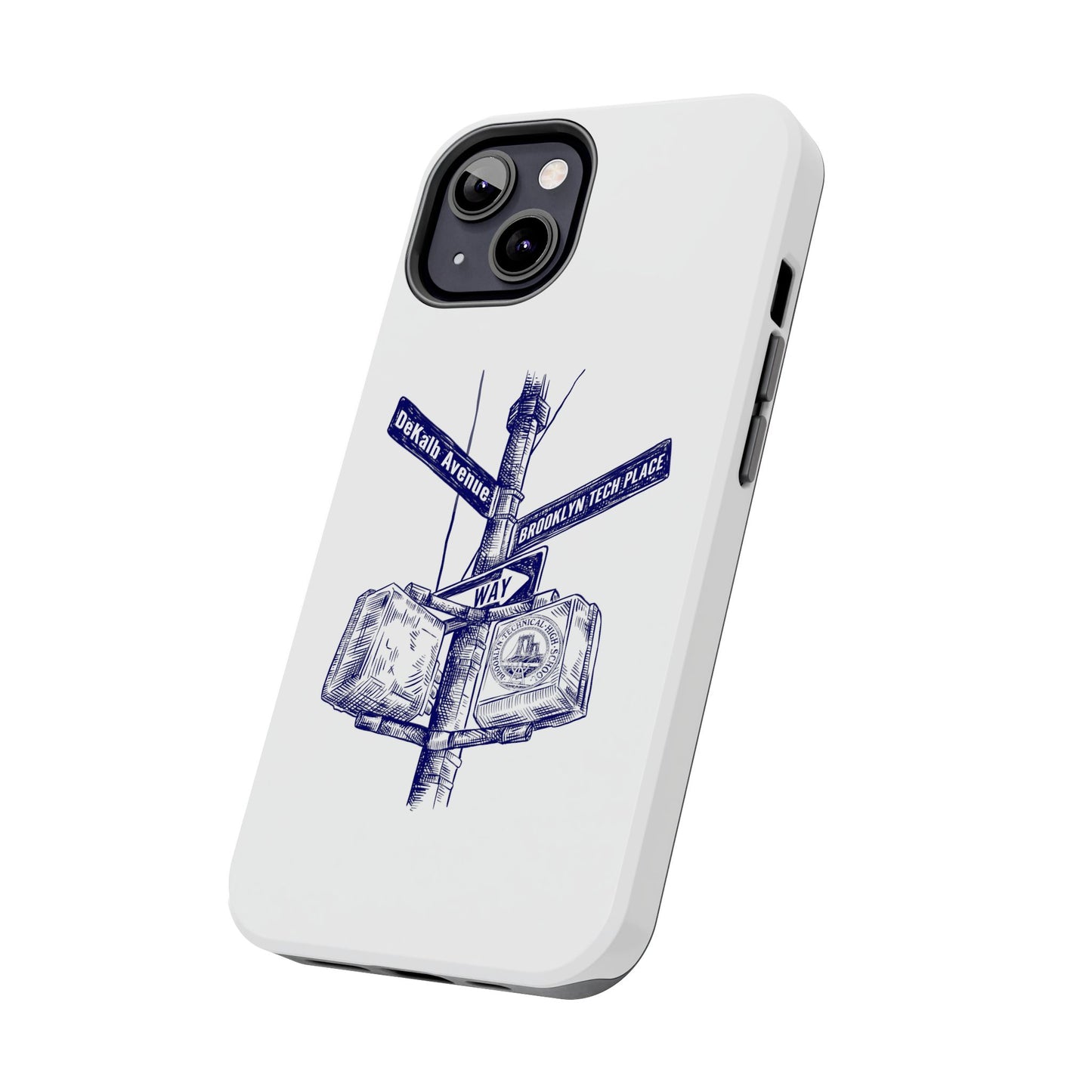 Dekalb Ave & Brooklyn Tech Place - Tough Phone Cases - White