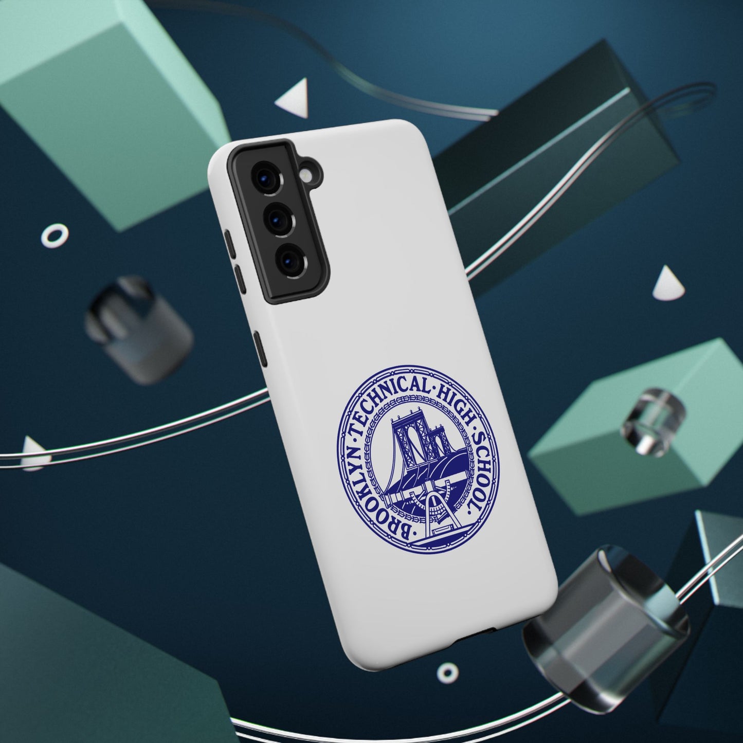 Classic Tech Seal - Impact-Resistant Phone Cases - Iphone Or Samsung - White