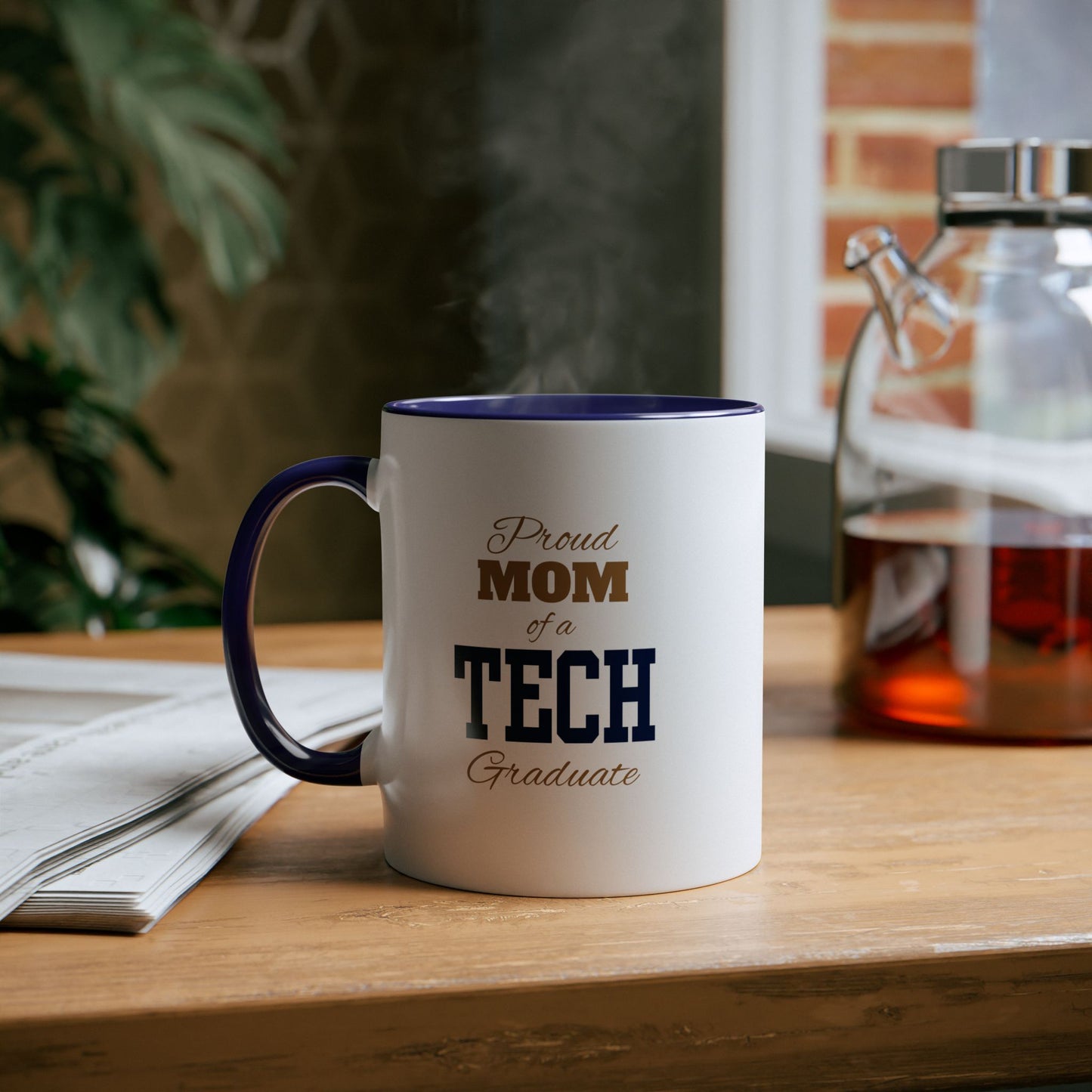 Proud Mom of a Tech Graduate - Two-Tone Coffee Mugs, 11oz