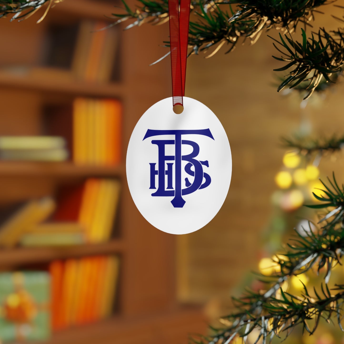 Stacked Tech Logo - Metal Ornaments