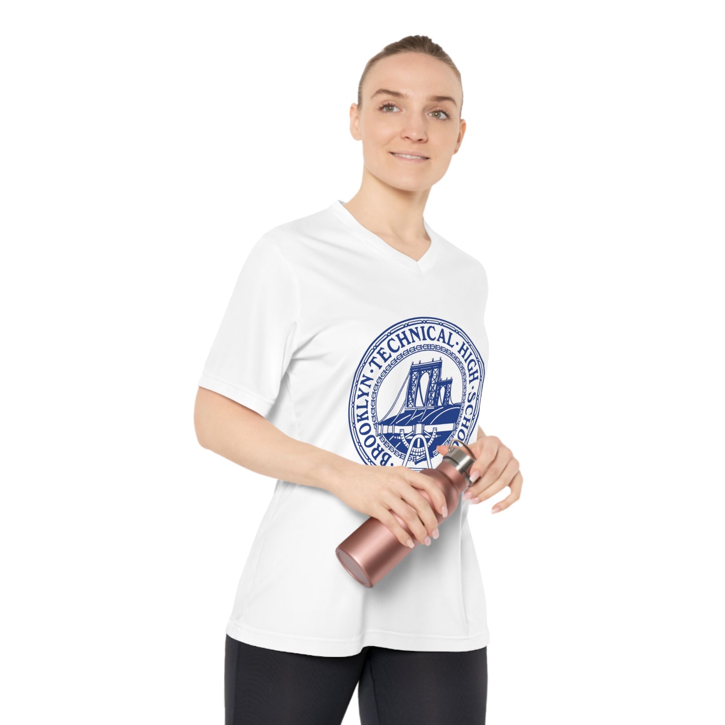 Classic Tech Logo - Ladies Performance V-Neck T-Shirt