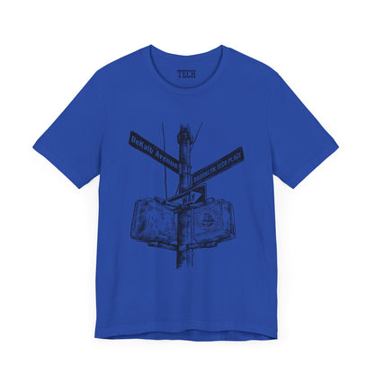 Boutique - DeKalb Ave & Brooklyn Tech Pl - Men's Jersey Short Sleeve T-Shirt - Black Graphic