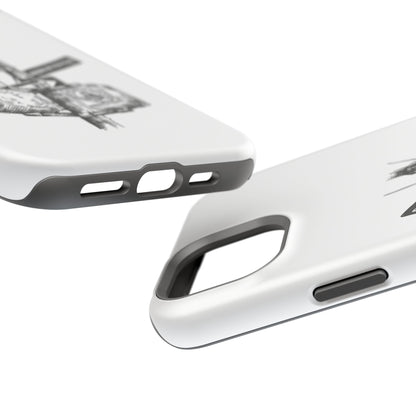 Dekalb Ave & Brooklyn Tech Pl (black graphic) - Impact-Resistant Phone Cases - White