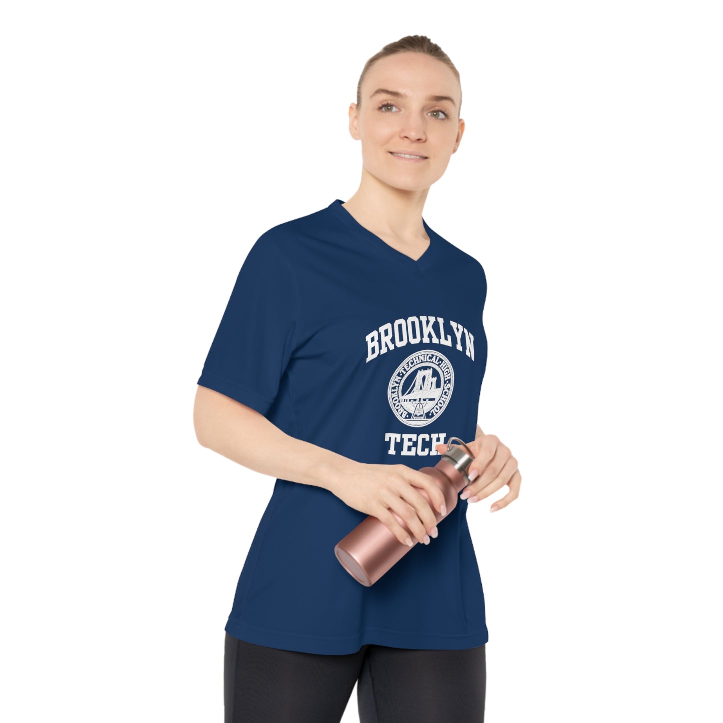 Brooklyn Tech Classic Logo - Ladies Performance V-Neck T-Shirt