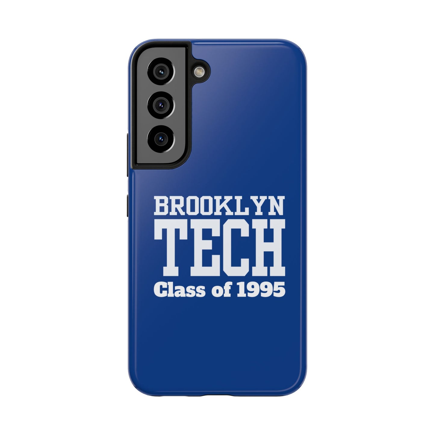 Brooklyn Tech Class of 1995 Tough Phone Case - Blue with white graphics