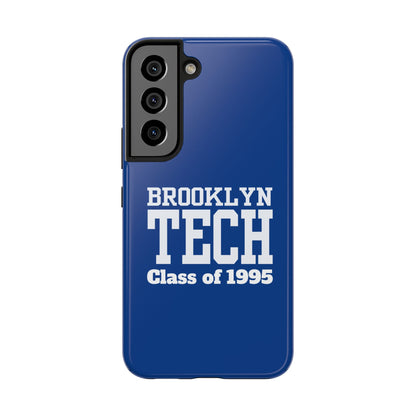 Brooklyn Tech Class of 1995 Tough Phone Case - Blue with white graphics