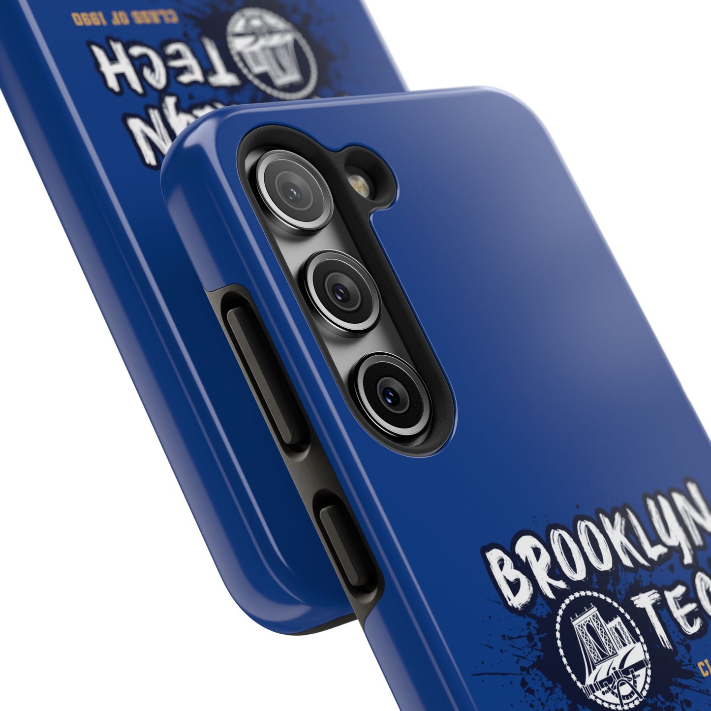 Class Of 1990 Commemorative Tough Phone Cases - Gold Font With Dark Blue Background