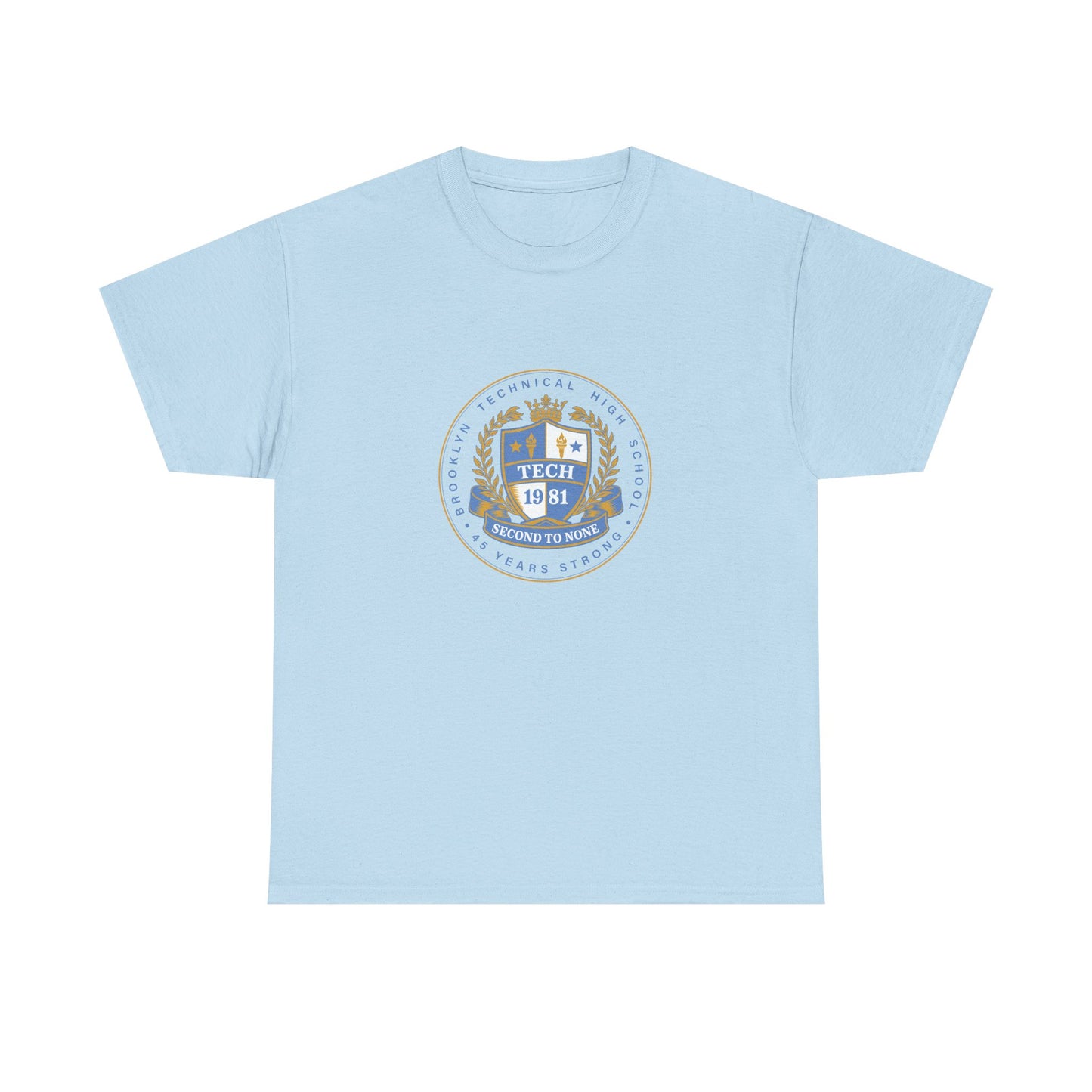 Class of 1981 45 Years Strong - Men's Heavy Cotton T-Shirt - Light Blue Logo
