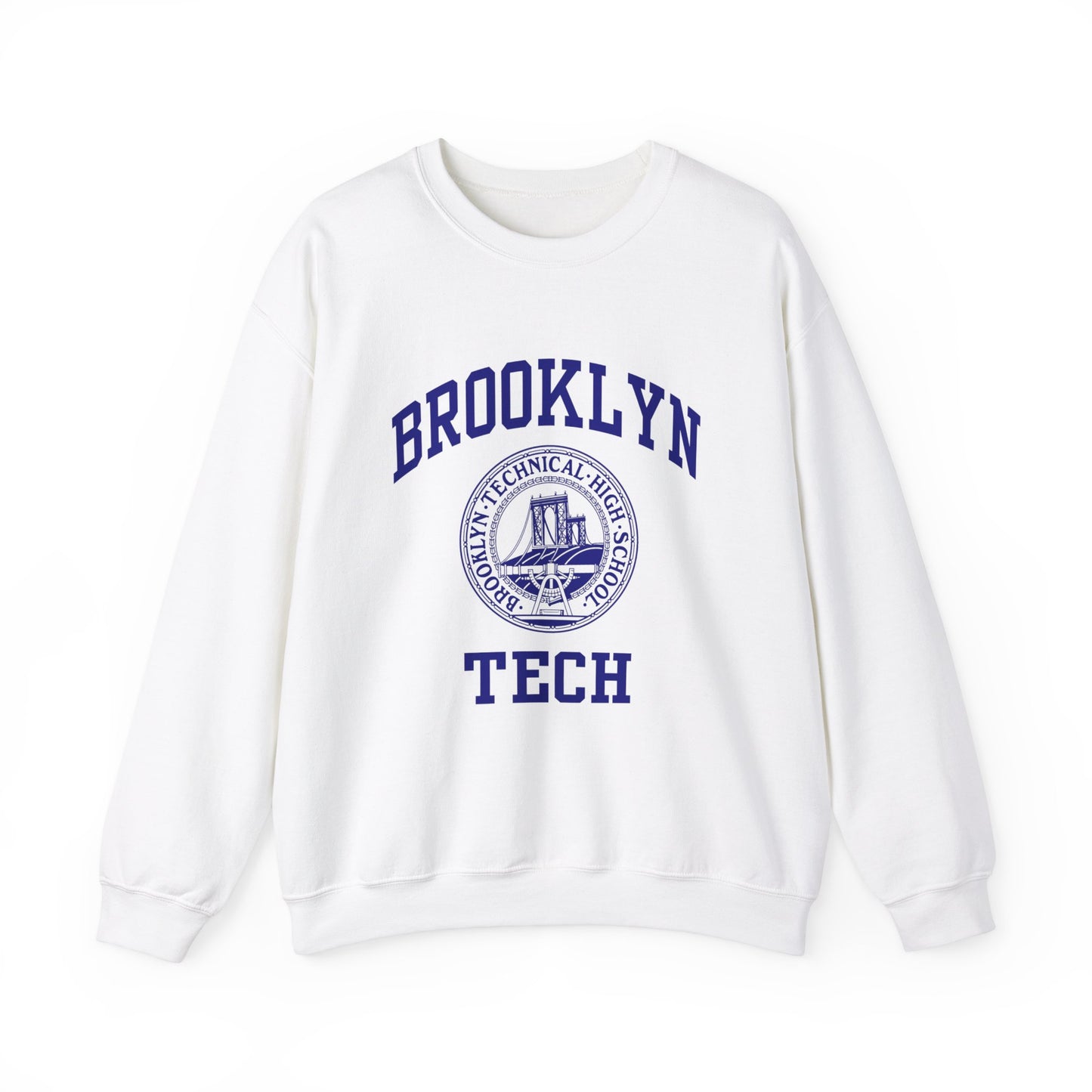 Classic Tech Seal With Brooklyn Tech - Men's Heavy Blend Crewneck Sweatshirt