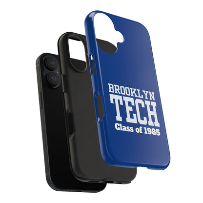 Brooklyn Tech Class of 1985 Tough Phone Case - Navy-Blue with white graphics