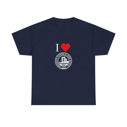 Boutique - I Love Brooklyn Tech Unisex Heavy Cotton T-shirt (Classic Logo)