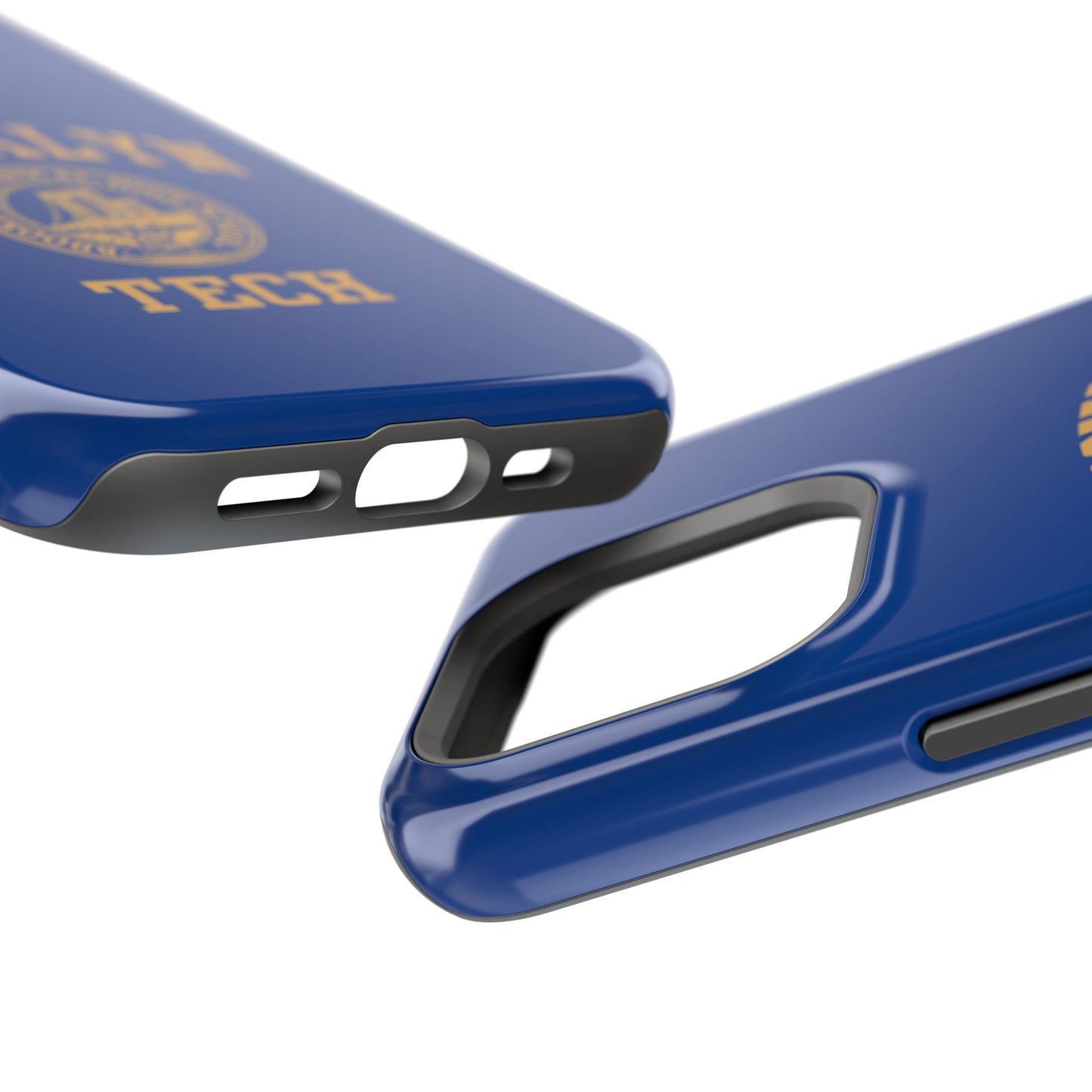 Brooklyn Tech Classic Logo - Impact-Resistant Phone Cases - Iphone Or Samsung - Navy With Gold Graphic