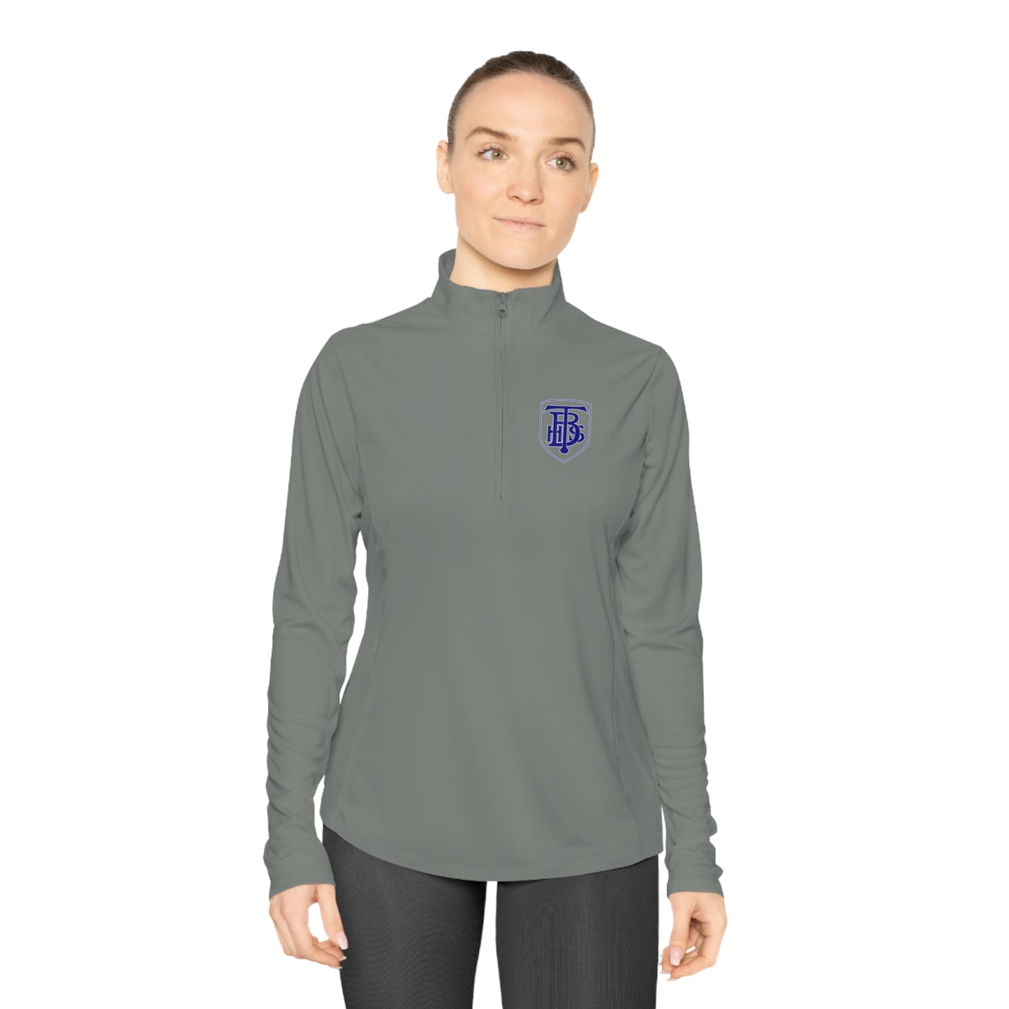 Stacked Tech Logo - Ladies Quarter-Zip Pullover