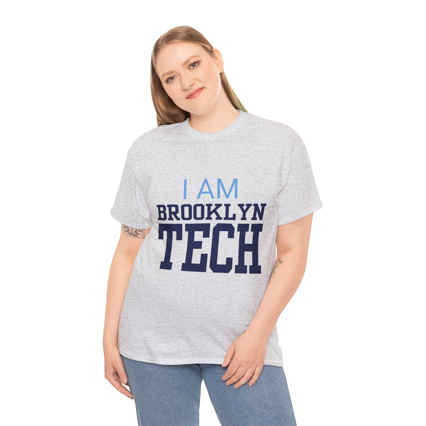 I Am Brooklyn Tech - Classic Font - Men's Heavy Cotton T-Shirt