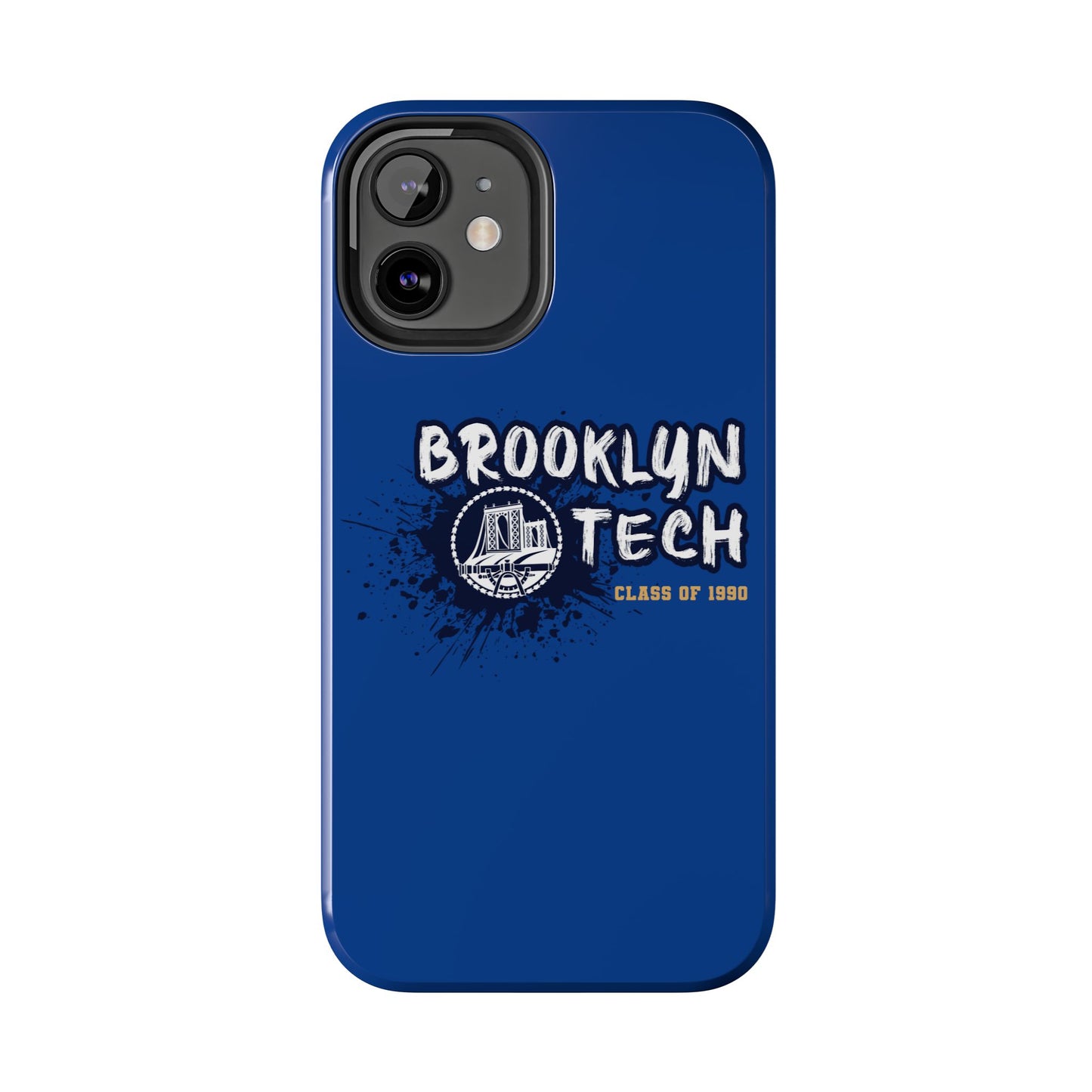 Class Of 1990 Commemorative Tough Phone Cases - Gold Font With Dark Blue Background