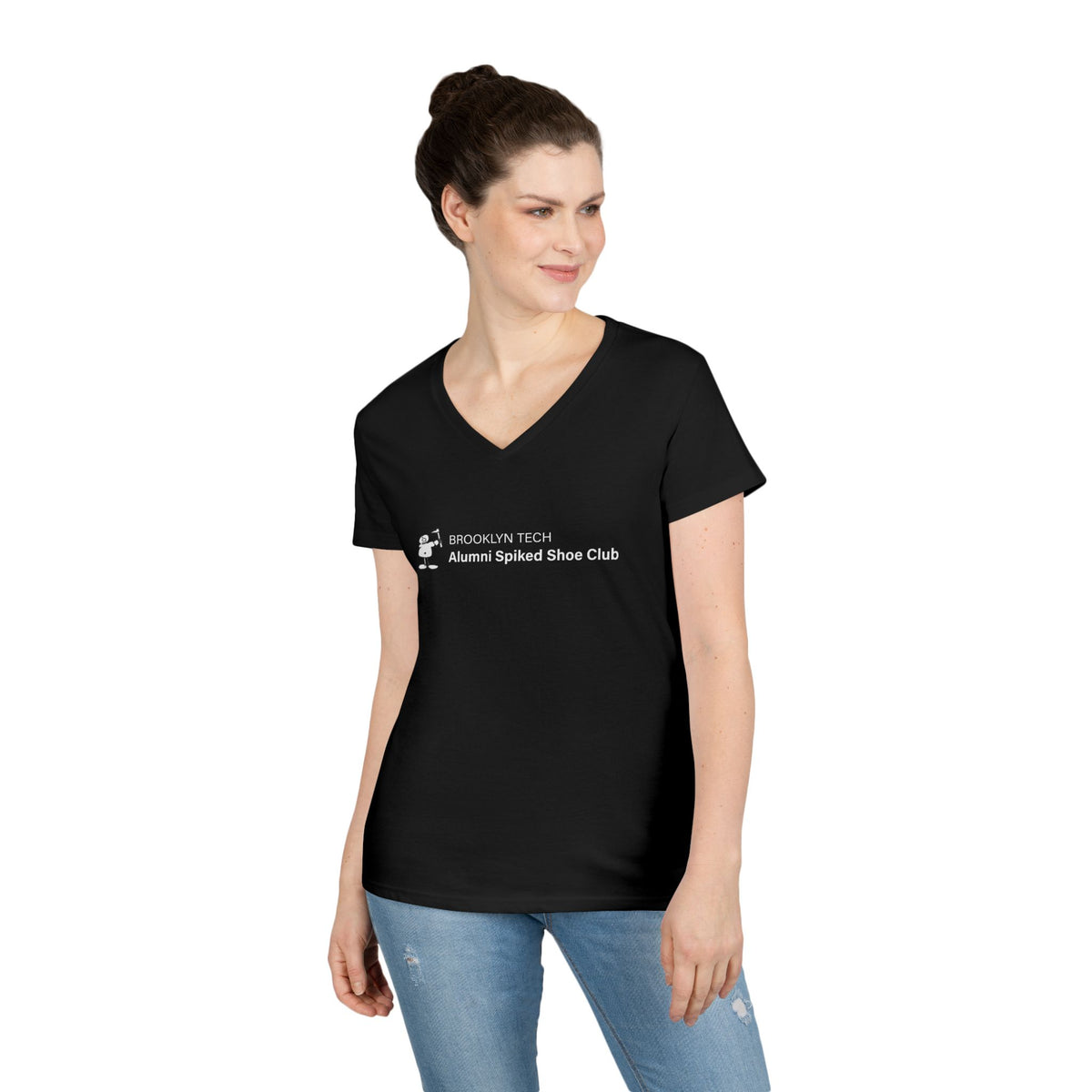 Brooklyn Tech Alumni Spiked Shoe Club Ladies' V-Neck T-Shirt