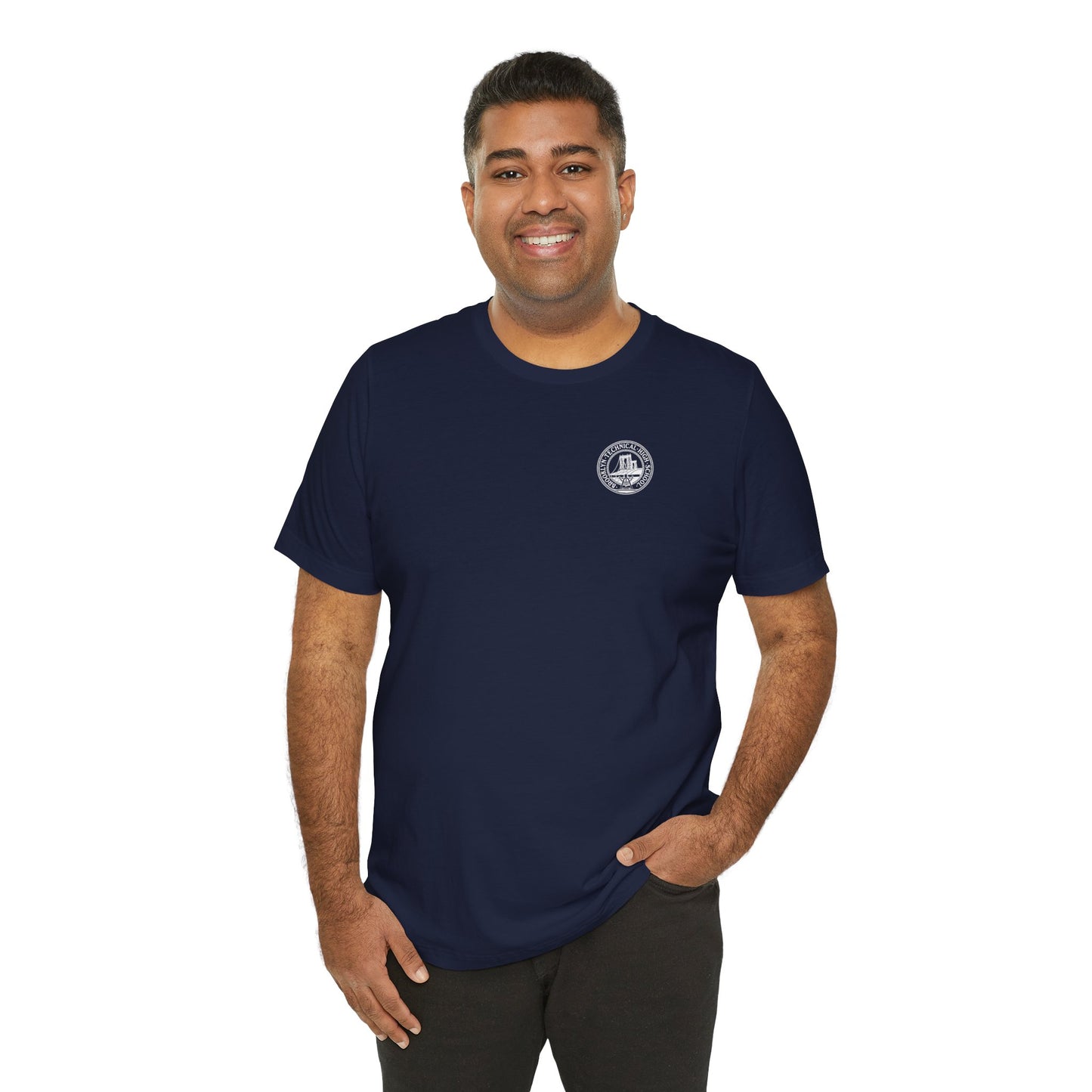 Classic Tech Logo on Left Chest - Men's Jersey Short Sleeve T-Shirt