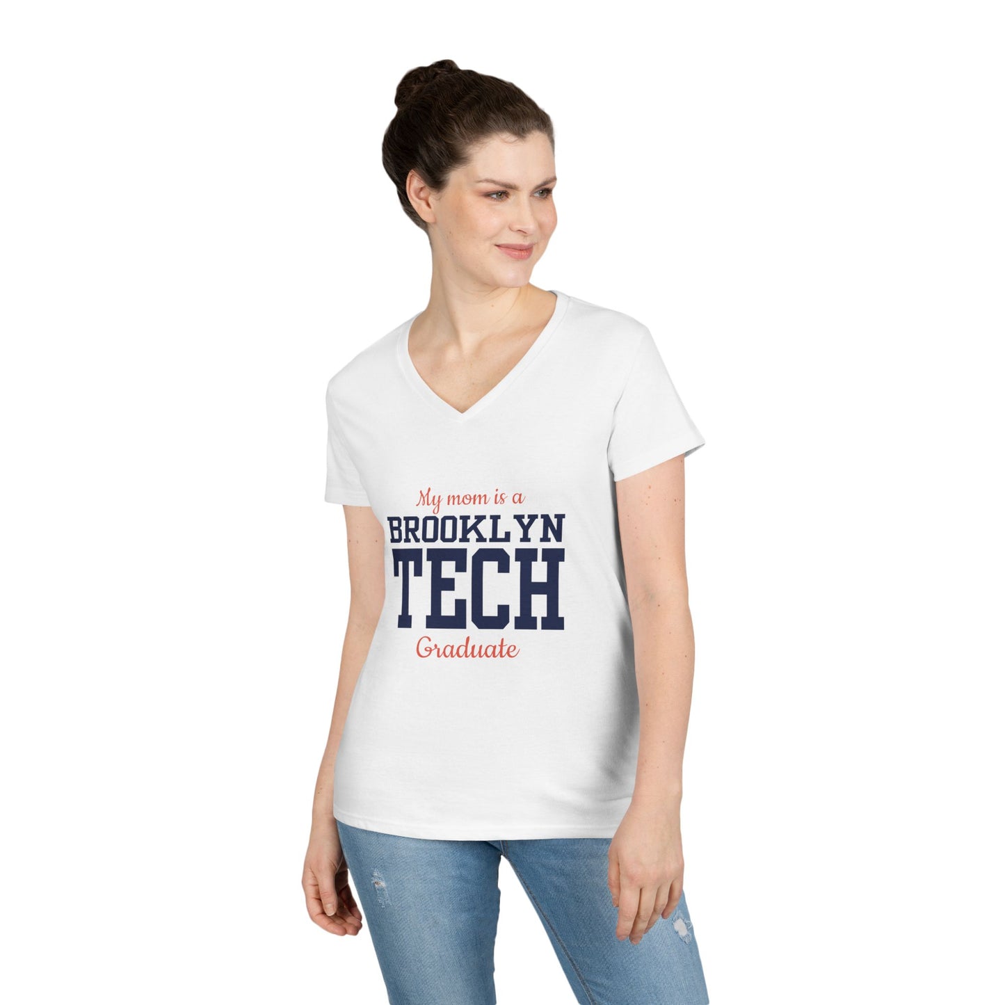 Family - "My mom is a Brooklyn Tech Graduate " V-Neck Tee