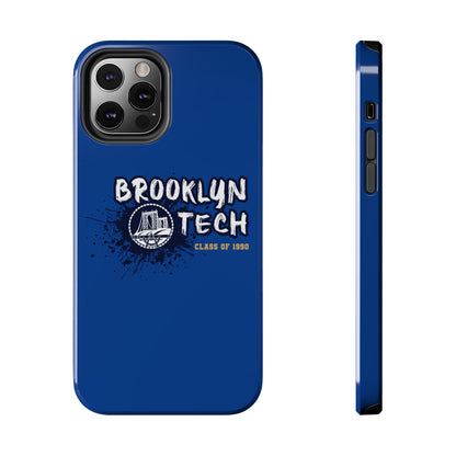 Class Of 1990 Commemorative Tough Phone Cases - Gold Font With Dark Blue Background