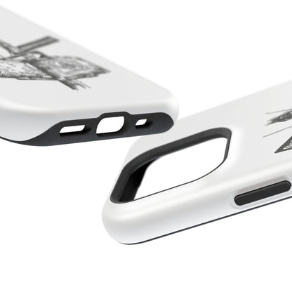 Dekalb Ave & Brooklyn Tech Pl (black graphic) - Impact-Resistant Phone Cases - White