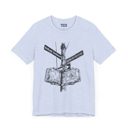 Boutique - DeKalb Ave & Brooklyn Tech Pl - Men's Jersey Short Sleeve T-Shirt - Black Graphic