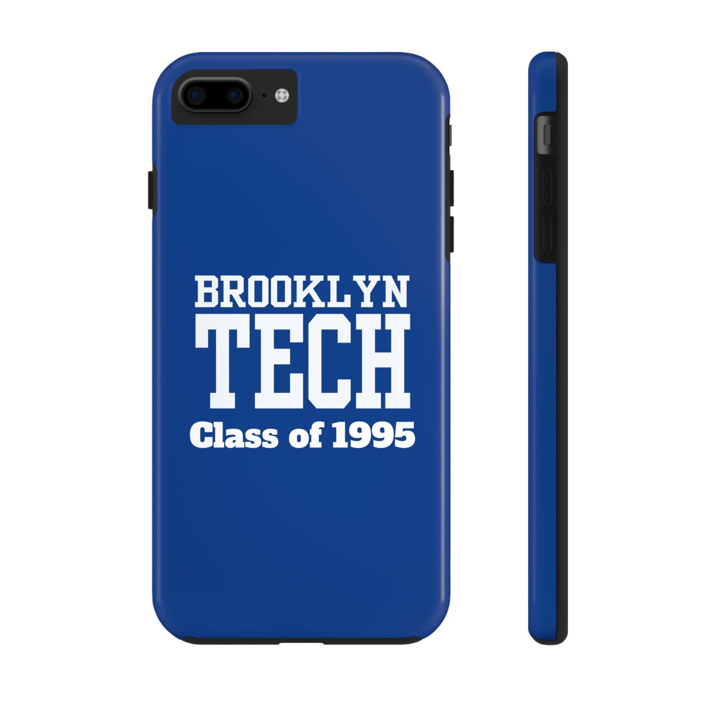 Brooklyn Tech Class of 1995 Tough Phone Case - Blue with white graphics
