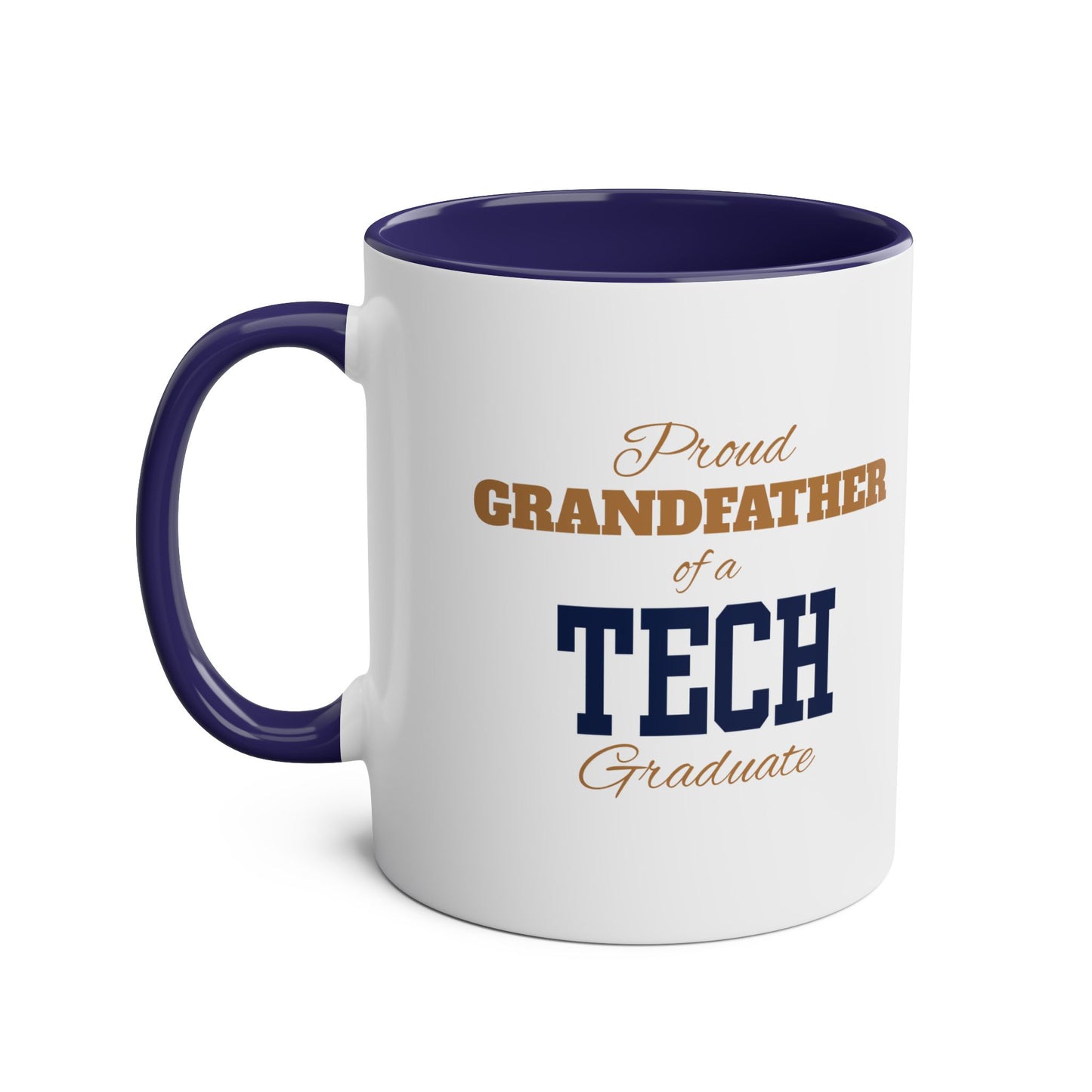 Proud Grandfather Of A Tech Graduate - Two-Tone Coffee Mugs, 11oz